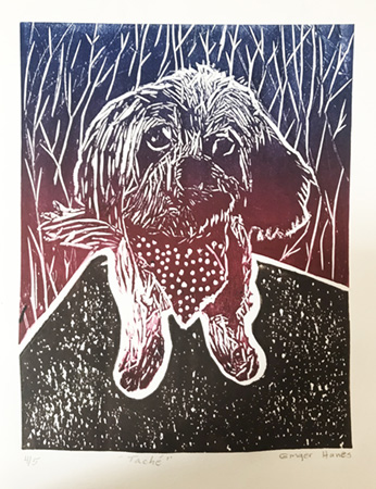 Ginger Hayes - relief print on sentra