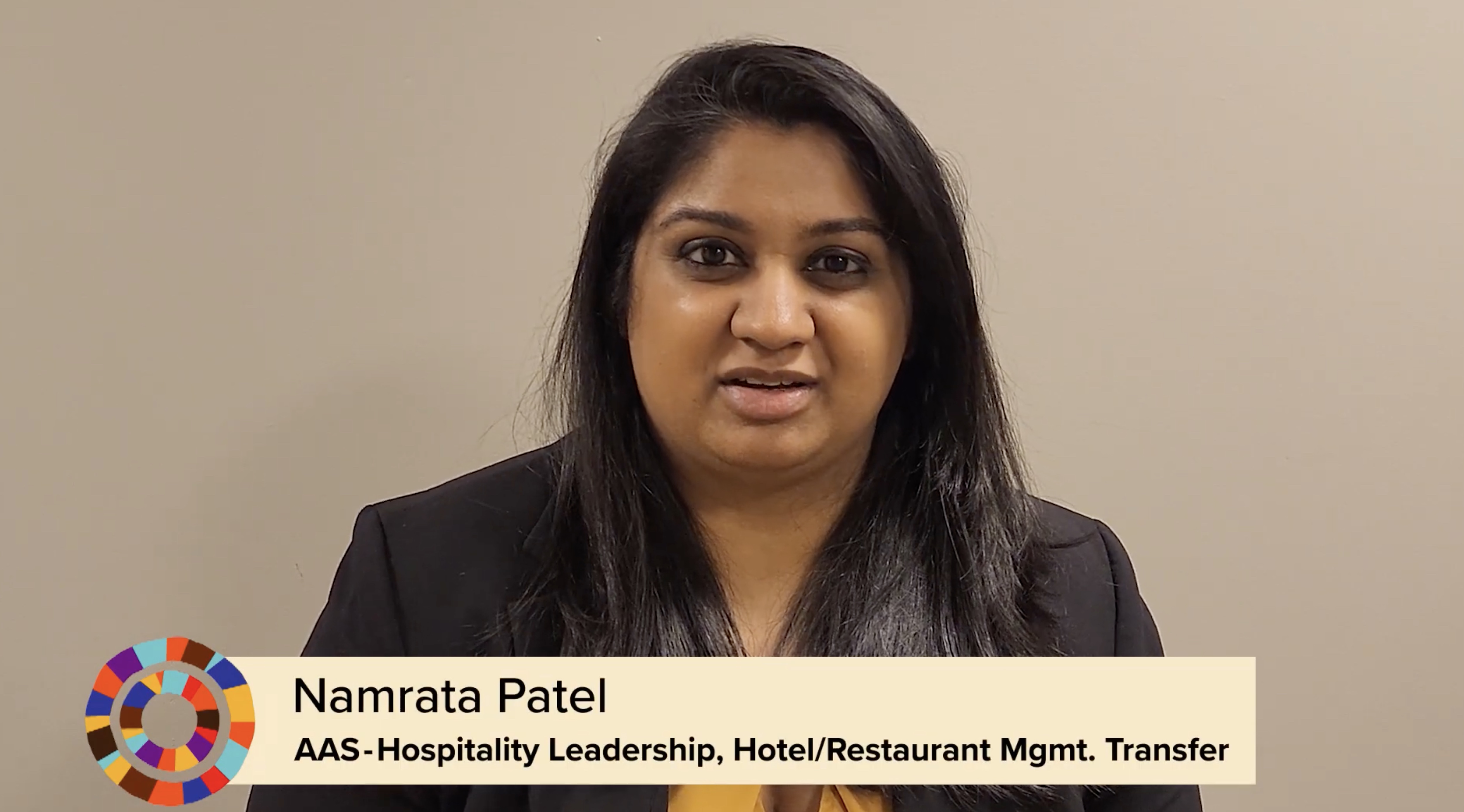 Namrata Patel speaks to the camera about diversity at Pima