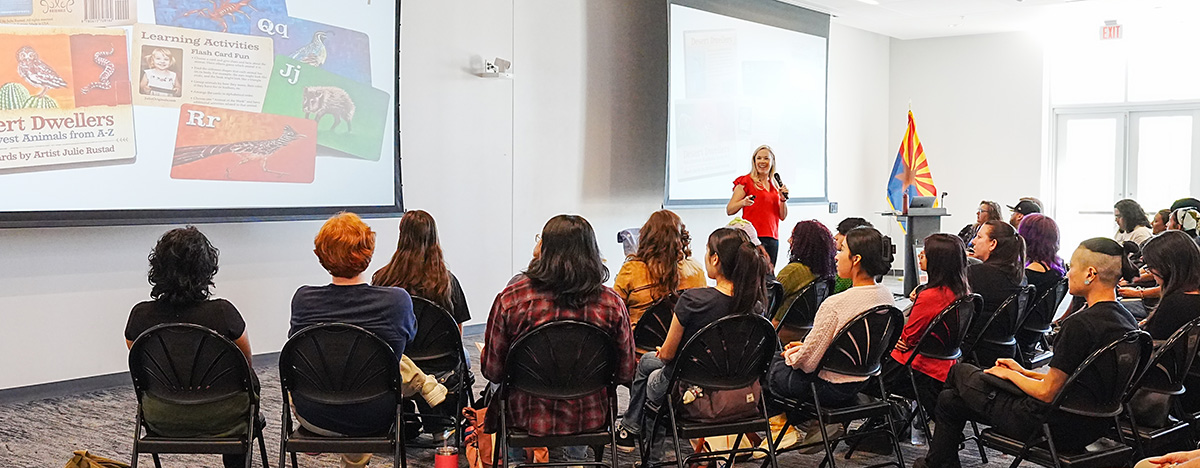 Panelists and audience at the SATEC Creative Entrepreneurship event.