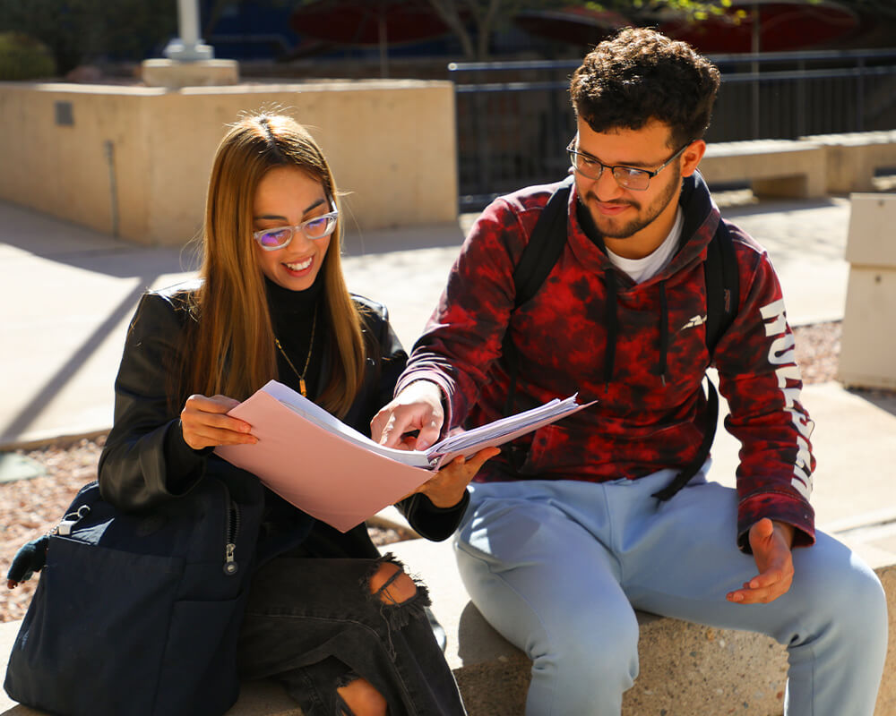 Students on campus.