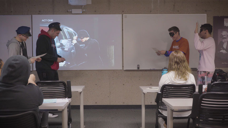 Social science students in PCC classroom