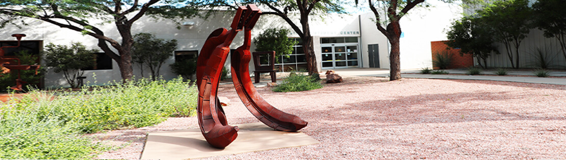 A banana's sculpture at Pima's East Campus