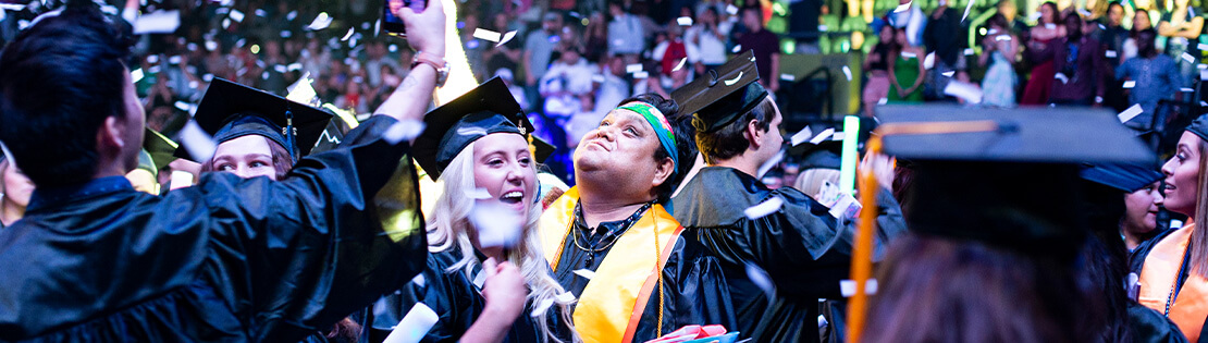 Pima Graduates celebrate at a Pima graduation ceremony